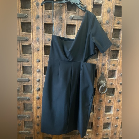 NWT Jill Stuart Black Shoulder Cut Out Sheath Dress - Picture 2 of 6